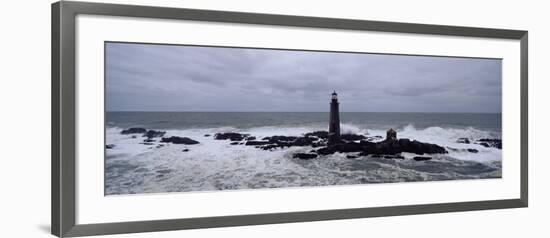 Lighthouse on the Coast, Graves Light, Boston Harbor, Massachusetts, USA-null-Framed Photographic Print