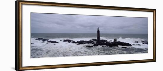 Lighthouse on the Coast, Graves Light, Boston Harbor, Massachusetts, USA-null-Framed Photographic Print