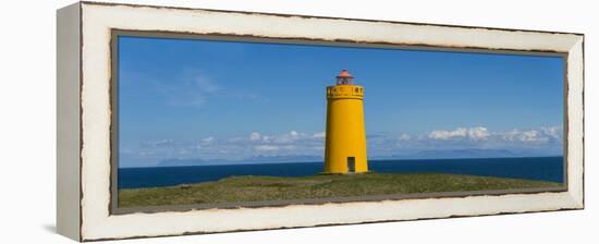 Lighthouse on the Coast, Holmbergsviti Lighthouse, Keflavik, Iceland-null-Framed Premier Image Canvas