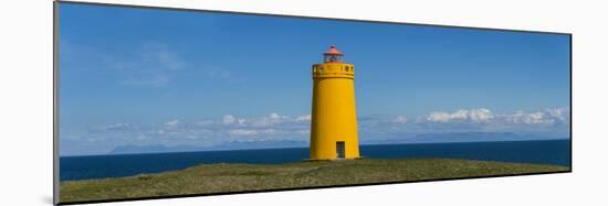 Lighthouse on the Coast, Holmbergsviti Lighthouse, Keflavik, Iceland-null-Mounted Photographic Print