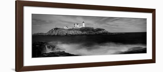 Lighthouse on the Coast, Nubble Lighthouse, York, York County, Maine, USA-null-Framed Photographic Print