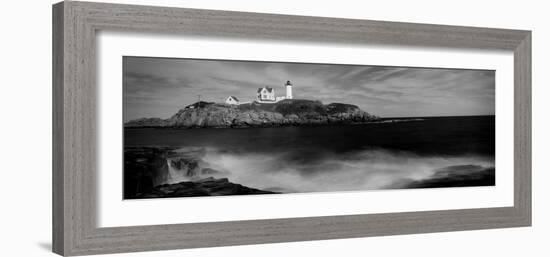 Lighthouse on the Coast, Nubble Lighthouse, York, York County, Maine, USA-null-Framed Photographic Print