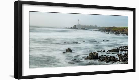 Lighthouse on the coast, Pigeon Point Light Station, Cabrillo Highway, California, USA-null-Framed Photographic Print