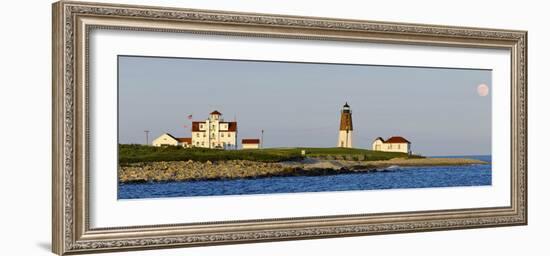 Lighthouse on the Coast, Point Judith Lighthouse, Narragansett Bay, Washington County-null-Framed Photographic Print