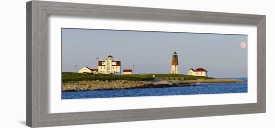 Lighthouse on the Coast, Point Judith Lighthouse, Narragansett Bay, Washington County-null-Framed Photographic Print