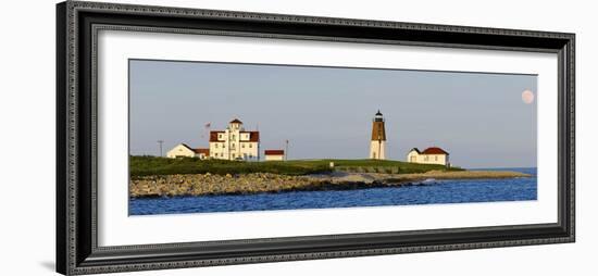 Lighthouse on the Coast, Point Judith Lighthouse, Narragansett Bay, Washington County-null-Framed Photographic Print