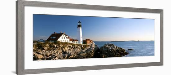 Lighthouse on the Coast, Portland Head Lighthouse, Ram Island Ledge Light, Portland-null-Framed Photographic Print