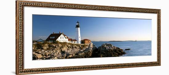 Lighthouse on the Coast, Portland Head Lighthouse, Ram Island Ledge Light, Portland-null-Framed Photographic Print