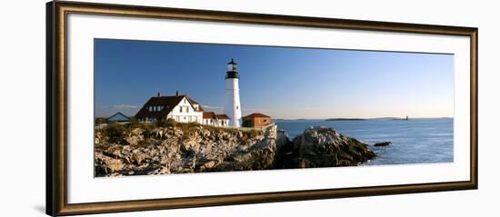 Lighthouse on the Coast, Portland Head Lighthouse, Ram Island Ledge Light, Portland-null-Framed Photographic Print