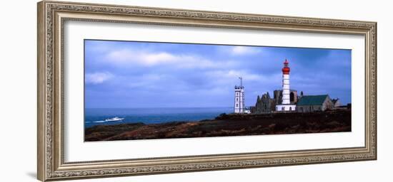 Lighthouse on the Coast, Saint Mathieu Lighthouse, Finistere, Brittany, France-null-Framed Photographic Print