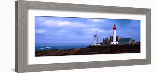 Lighthouse on the Coast, Saint Mathieu Lighthouse, Finistere, Brittany, France-null-Framed Photographic Print