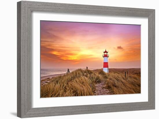 Lighthouse on the Island Sylt, Germany-Ulrich Ladurner-Framed Photographic Print