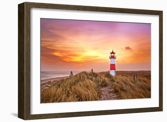 Lighthouse on the Island Sylt, Germany-Ulrich Ladurner-Framed Photographic Print