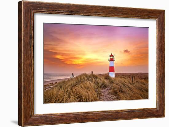 Lighthouse on the Island Sylt, Germany-Ulrich Ladurner-Framed Photographic Print