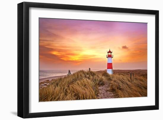 Lighthouse on the Island Sylt, Germany-Ulrich Ladurner-Framed Photographic Print