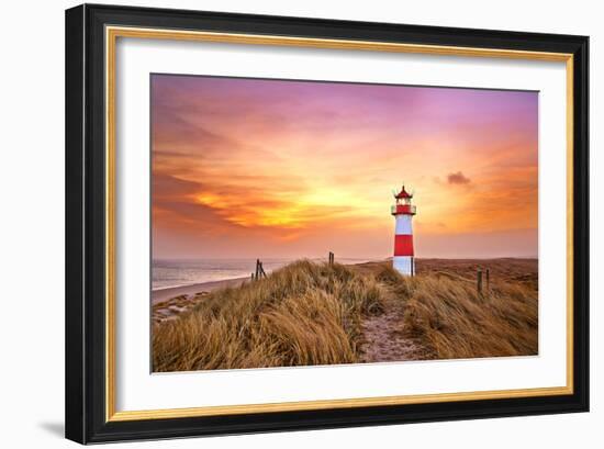 Lighthouse on the Island Sylt, Germany-Ulrich Ladurner-Framed Photographic Print