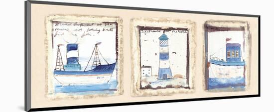 Lighthouse on the Rocks-Jane Claire-Mounted Art Print