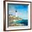 Lighthouse on the Rocky Shore I-Julie DeRice-Framed Premium Giclee Print