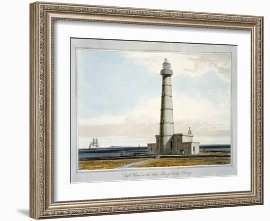 'Lighthouse on the Start, Isle of Sandy, Orkney', 1821-William Daniell-Framed Giclee Print