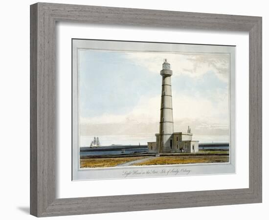 'Lighthouse on the Start, Isle of Sandy, Orkney', 1821-William Daniell-Framed Giclee Print