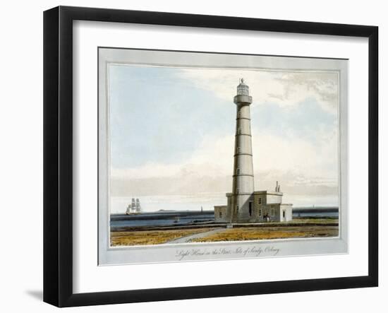 'Lighthouse on the Start, Isle of Sandy, Orkney', 1821-William Daniell-Framed Giclee Print