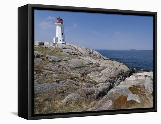 Lighthouse, Peggy's Cove, Nova Scotia, Canada, North America-Ethel Davies-Framed Premier Image Canvas