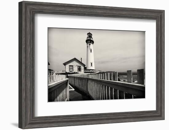 Lighthouse Perspective, Pigeon Point, California-George Oze-Framed Photographic Print