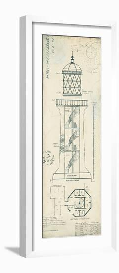 Lighthouse Plans I-The Vintage Collection-Framed Giclee Print