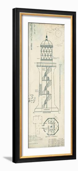 Lighthouse Plans I-The Vintage Collection-Framed Giclee Print