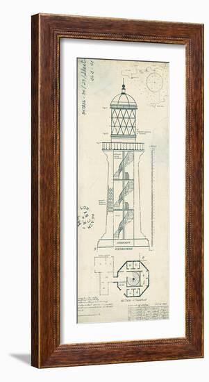 Lighthouse Plans I-The Vintage Collection-Framed Art Print