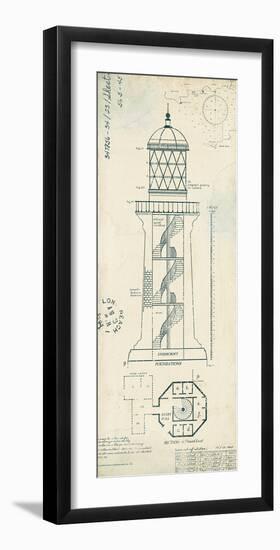 Lighthouse Plans I-The Vintage Collection-Framed Art Print