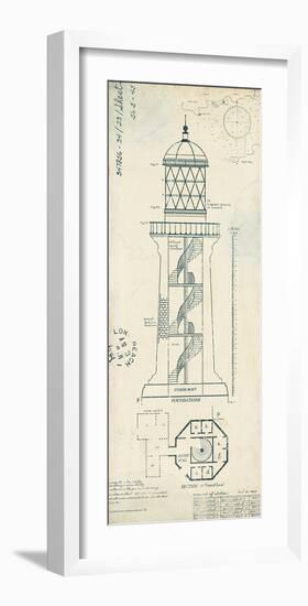 Lighthouse Plans I-The Vintage Collection-Framed Art Print