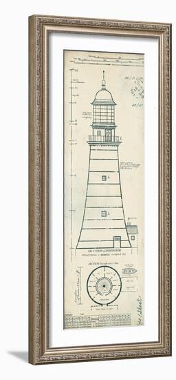 Lighthouse Plans II-The Vintage Collection-Framed Giclee Print