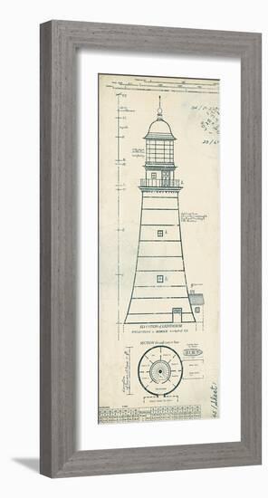 Lighthouse Plans II-The Vintage Collection-Framed Art Print