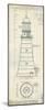 Lighthouse Plans II-The Vintage Collection-Mounted Art Print