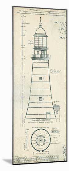 Lighthouse Plans II-The Vintage Collection-Mounted Art Print