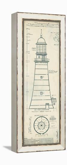Lighthouse Plans II-The Vintage Collection-Framed Stretched Canvas