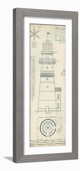 Lighthouse Plans III-The Vintage Collection-Framed Giclee Print