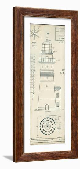 Lighthouse Plans III-The Vintage Collection-Framed Giclee Print