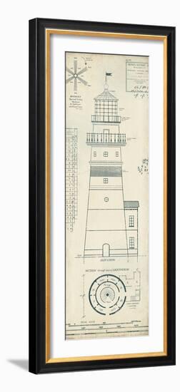 Lighthouse Plans III-The Vintage Collection-Framed Giclee Print