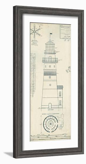 Lighthouse Plans III-The Vintage Collection-Framed Art Print