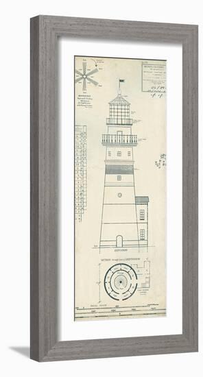 Lighthouse Plans III-The Vintage Collection-Framed Art Print