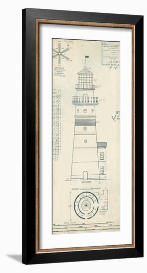 Lighthouse Plans III-The Vintage Collection-Framed Art Print