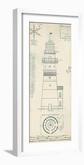 Lighthouse Plans III-The Vintage Collection-Framed Art Print