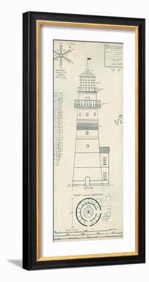 Lighthouse Plans III-The Vintage Collection-Framed Art Print