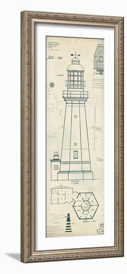 Lighthouse Plans IV-The Vintage Collection-Framed Giclee Print