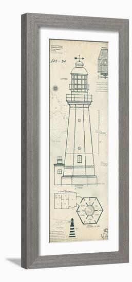 Lighthouse Plans IV-The Vintage Collection-Framed Giclee Print