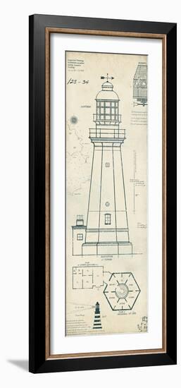 Lighthouse Plans IV-The Vintage Collection-Framed Giclee Print