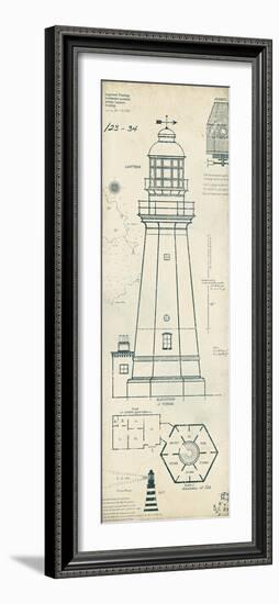 Lighthouse Plans IV-The Vintage Collection-Framed Giclee Print