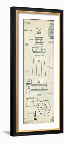 Lighthouse Plans IV-The Vintage Collection-Framed Giclee Print